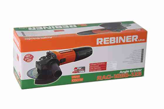 Кутова шліфмашина Rebiner RAG-1050 (125 мм, 720 Вт) — надійна болгарка для різання та шліфування Львів