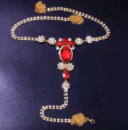 Трусики з камінням еротичні one size золотистий Київ