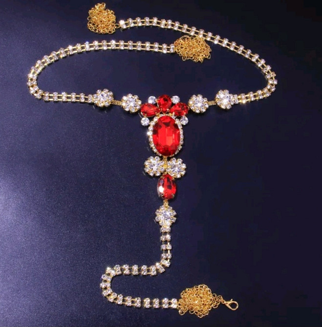 Трусики з камінням еротичні one size золотистий Київ - фото 2