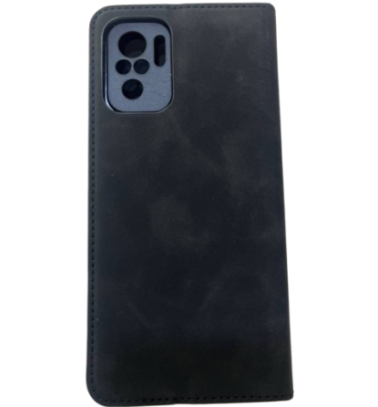 Чехол книжка Xiaomi Poco M5s Note 10 10s кожаный (черный) Одесса