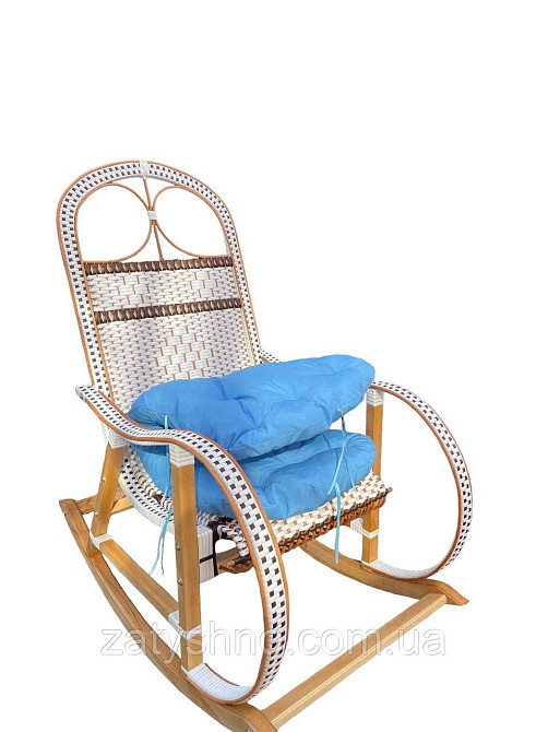 Кресло-качалка плетеное из лозы с накидкой Киев - изображение 7