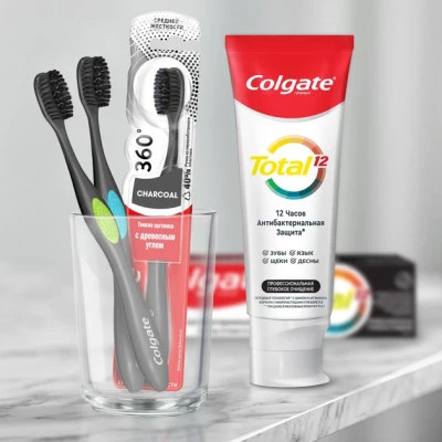 Зубна щітка Colgate 360 Деревне вугілля Салатова (2170000000046) Вінниця - фото 4