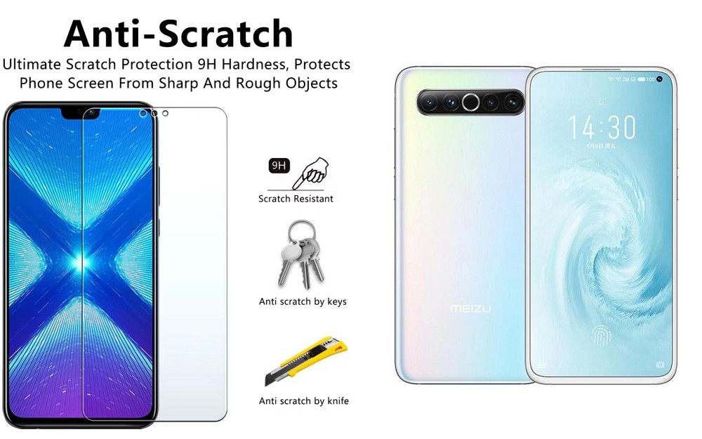 Защитное стекло NeoGlass для Meizu 17 – ультрапрозрачное и устойчивое Киев - изображение 1