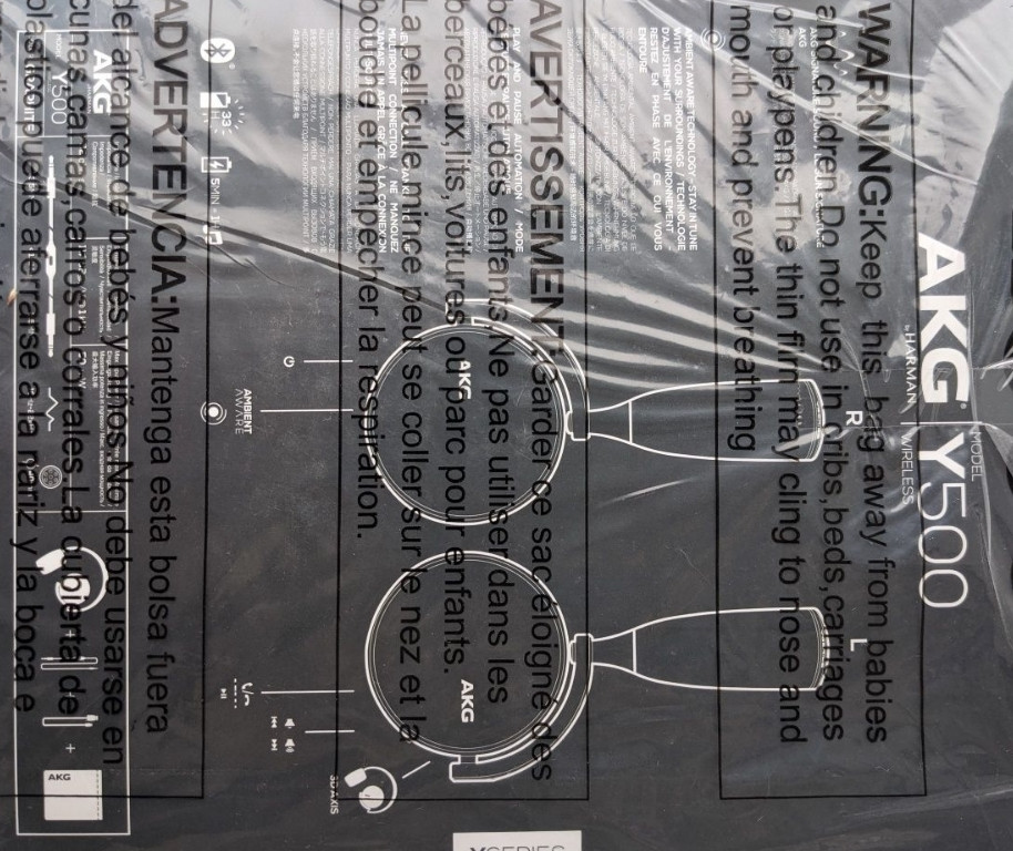 Безпровідні наушники с микрофоном AKG Y500 Black. Харків - фото 3