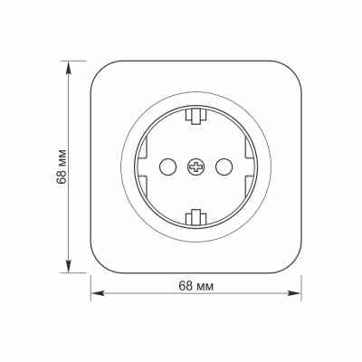 Розетка Videx BINERA IP20 зовнішня 1ая із заземленням біла (VF-BNS21G-W) Вінниця