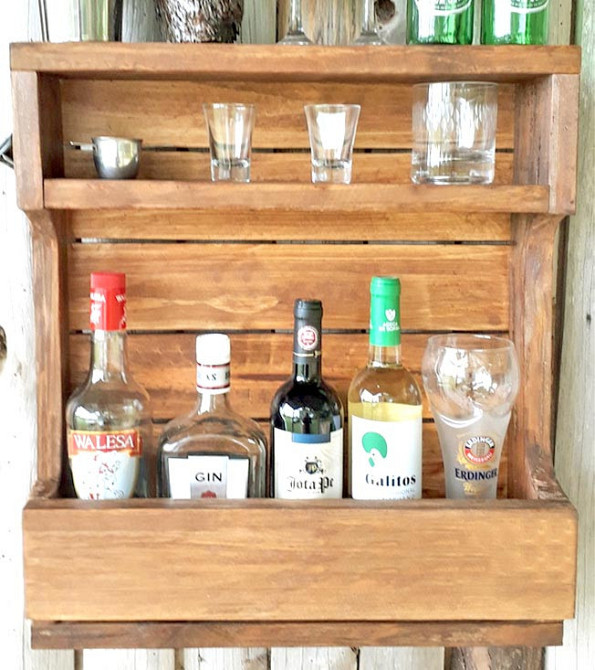 Настінна винна полиця "Ерімо" сієна Миколаїв - фото 1