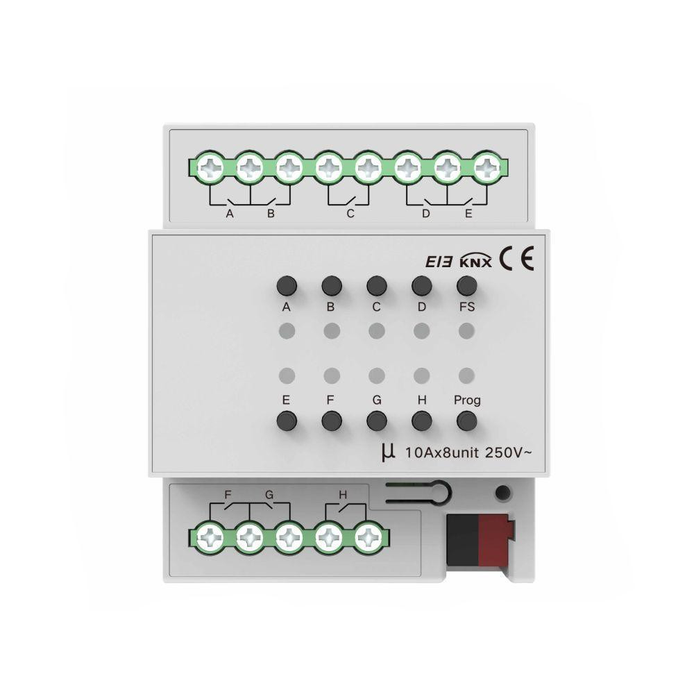 Модуль перемикачів на 8 каналів, 10A, KNX Akubela KXAC-B1R8A10 (00-00002686) Киев - изображение 1