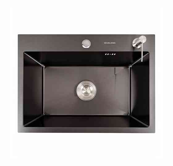 Кухонна мийка 58*43 PVD чорна VALESO Handmade (3,0/1,5) Коломия