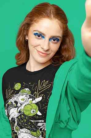 Футболка для хлопчика з аніме принтом Гйро Зеппелі Джоджо С оверсайз (зріст від 165 до 180) Чорний AnimeJ0819m Дніпро