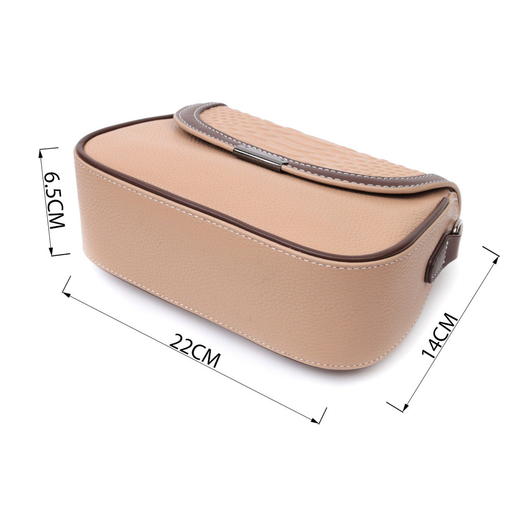 Сумка для женщин с фактурным клапаном из натуральной кожи Vintage 22373 Бежевая Киев - изображение 3