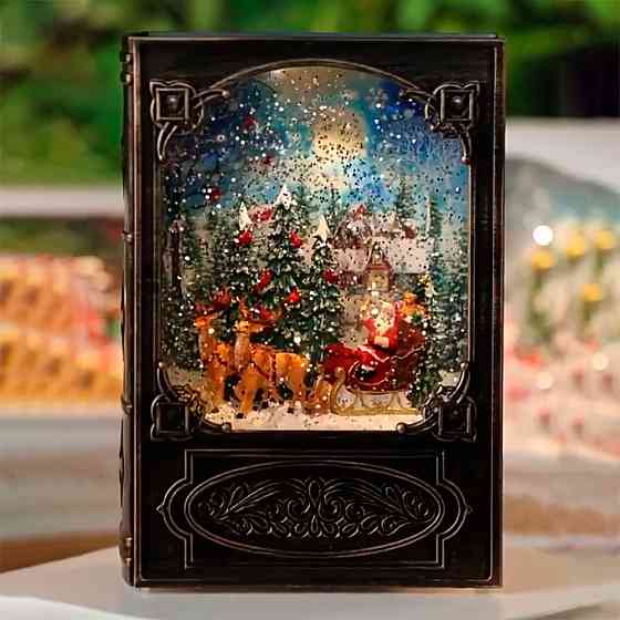 Музичний новорічний нічник Різдвяна книга (19,1×13,2см), від USB, WDL-24023 Київ