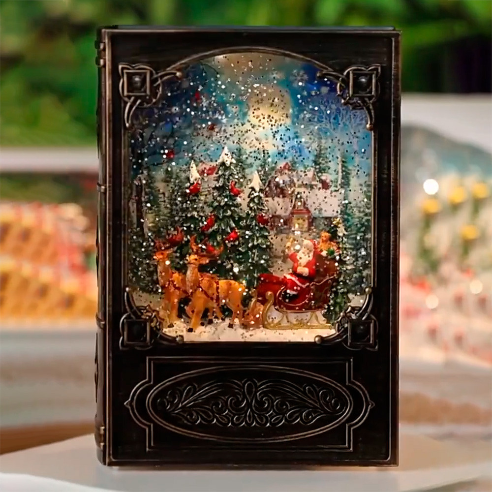 Музичний новорічний нічник Різдвяна книга (19,1×13,2см), від USB, WDL-24023 Київ - фото 1