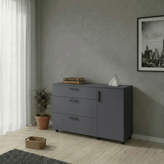 Комод Doros Торн Антрацит 3Ш/1Д 135х51.6х80 (DRS-012103) Дніпро