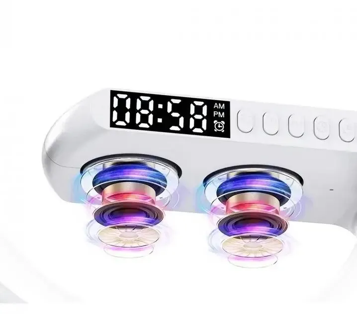 Лампа-ночник с Bluetooth-колонкой G-Smart G11, RGB подсветка, FM-радио, будильник, белый шум, USB, TF, AUX Одесса - изображение 6