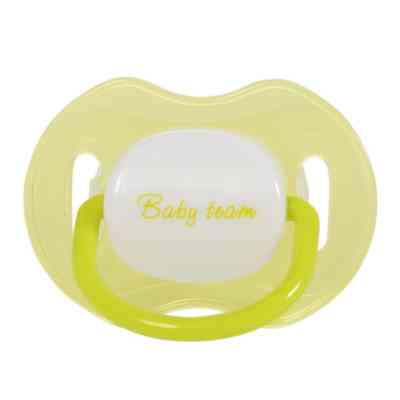 Пустышка Baby Team Силиконовая ортодонтичная С колпачком и кольцом Ночная От 12 месяцев (4824428030083) Винница