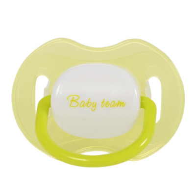 Пустышка Baby Team Силиконовая ортодонтичная С колпачком и кольцом Ночная От 12 месяцев (4824428030083) Винница - изображение 1