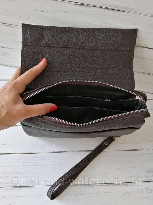 Стильна чоловіча шкіряна барсетка клатч на дві блискавки ST Leather 10021 Київ - фото 9