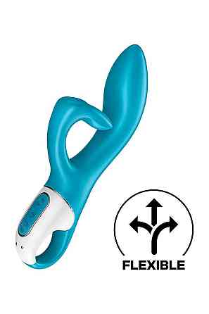 Вібратор-кролик із потрійним відростком Satisfyer Embrace me Turquoise, 2 мотори, діаметр 3,6 см Sex Aura Київ