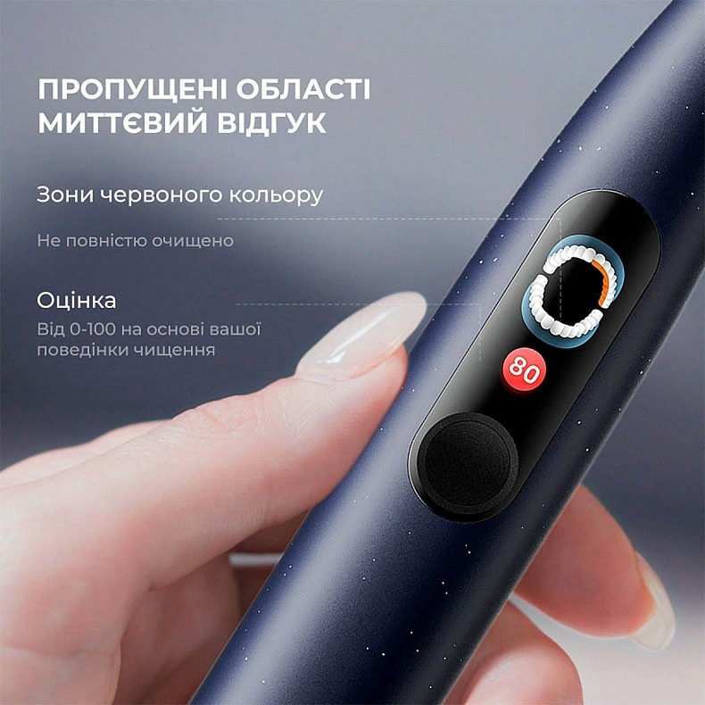 Розумна зубна електрощітка Oclean X Plus Pro Digital Blue (6970810556186) ( 16151 ) Харьков - изображение 13