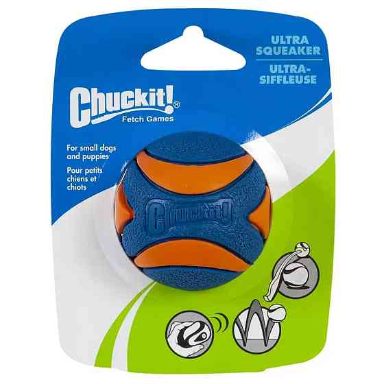 Тенісний м'ячик для собак Chuckit! Ultra Squeaker Ball іграшка з ультразвуком, розмір М (6.5 см) Вінниця