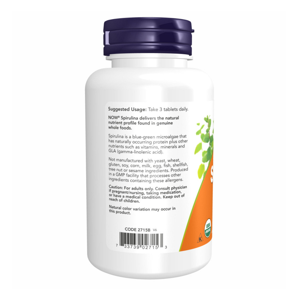 Спирулина Now Foods Spirulina 1000mg 240 tabs Киев - изображение 3