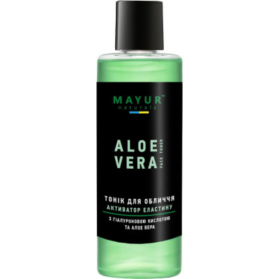 Тоник для лица Mayur Активатор эластина С гиалуроновой кислотой и алоэ вера 200 мл (4820230953848) Винница - изображение 1