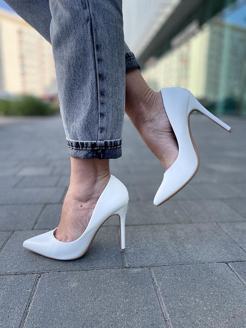 Kamengsi Туфлі жіночі Kamengsi білі еко-шкіра каблук 11 см 36-39 (E233-1) Коломия - фото 10