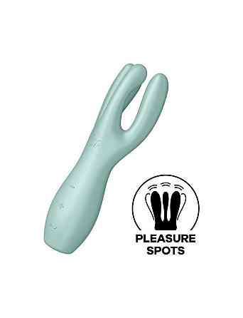 Кліторальний вібратор Satisfyer Threesome 3 Mint з трьома пальчиками Sex Aura Київ