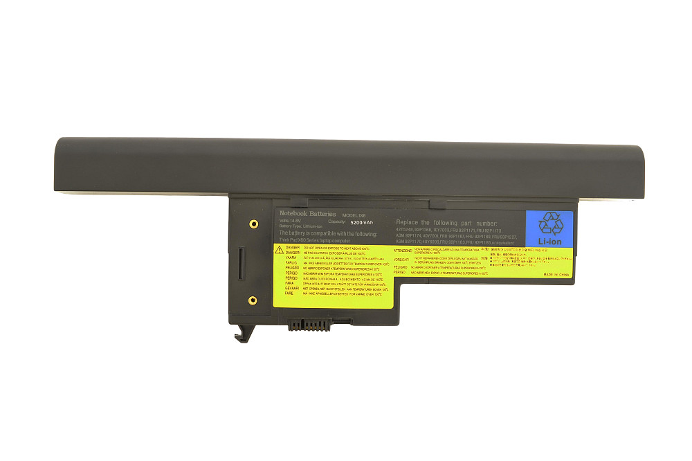Аккумулятор для ноутбука Lenovo-IBM 92P1168 ThinkPad X60 14.8V Black 5200mAh OEM Винница - изображение 1