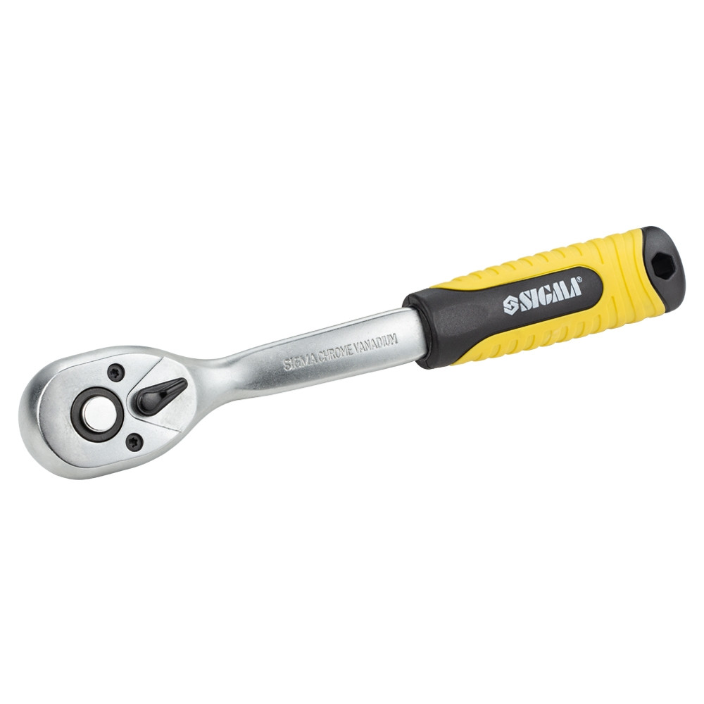 Sigma Ключ-трещотка с изогнутой ручкой 3/8" 200мм 72T CrV SIGMA (6050081) Коломыя - изображение 2