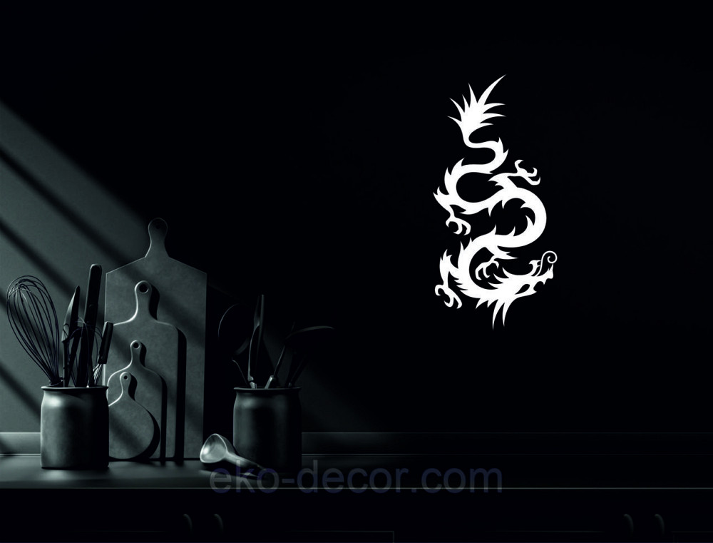 Декоративне настінне Панно  «Дракон» , Декор на стіну 70*33 см, Білий Київ - фото 6