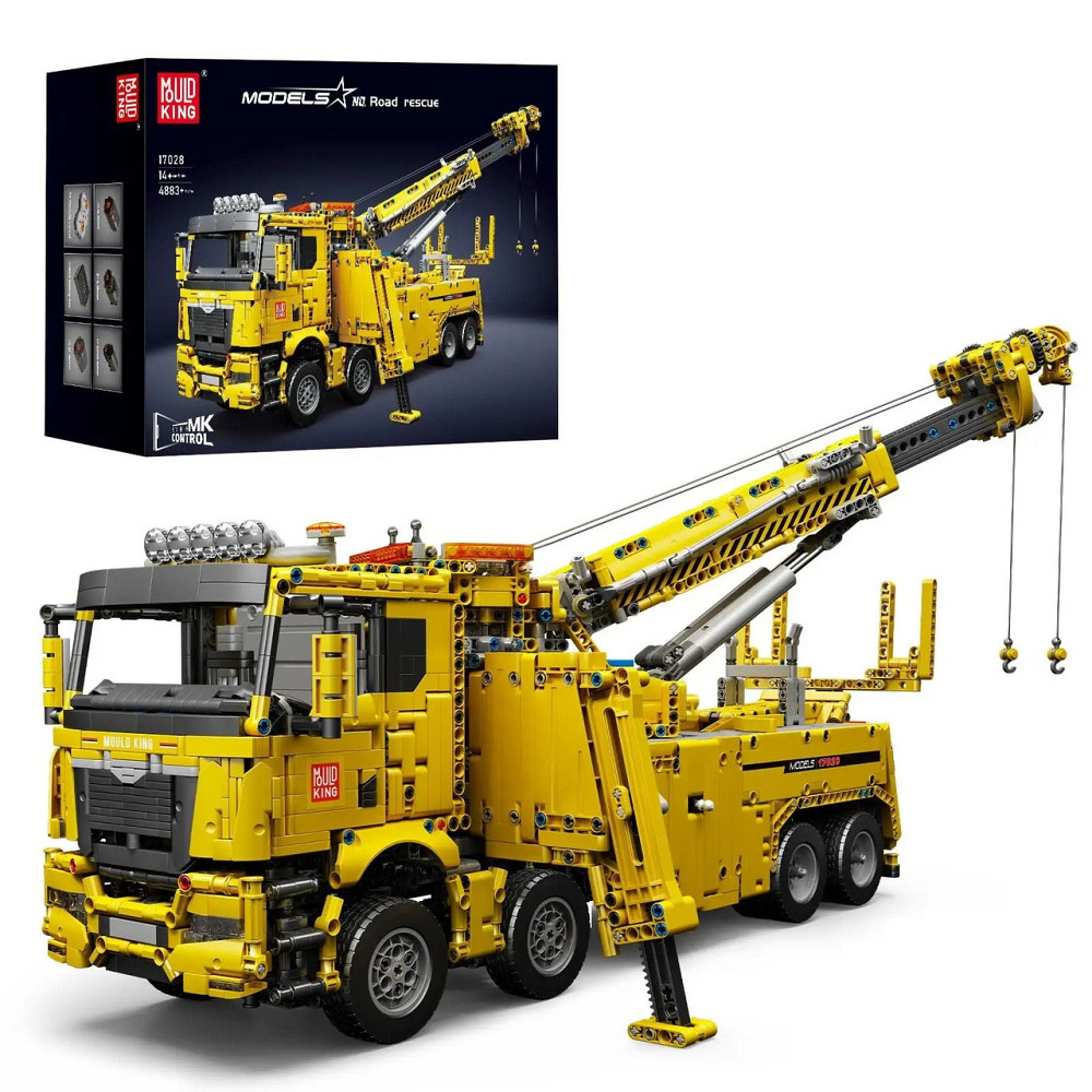 Конструктор Евакуатор-тягач з краном на дистанційному управлінні 4883 деталі, жовтий Кам'янець-Подільський - фото 1