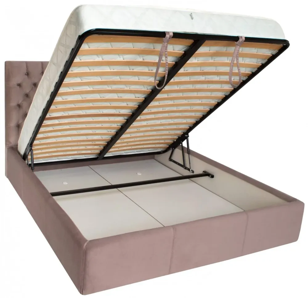 Кровать Cambridge VIP 140 х 190 см Missoni 021 С дополнительной металлической цельносварной рамой Темно-розовый Киев - изображение 4