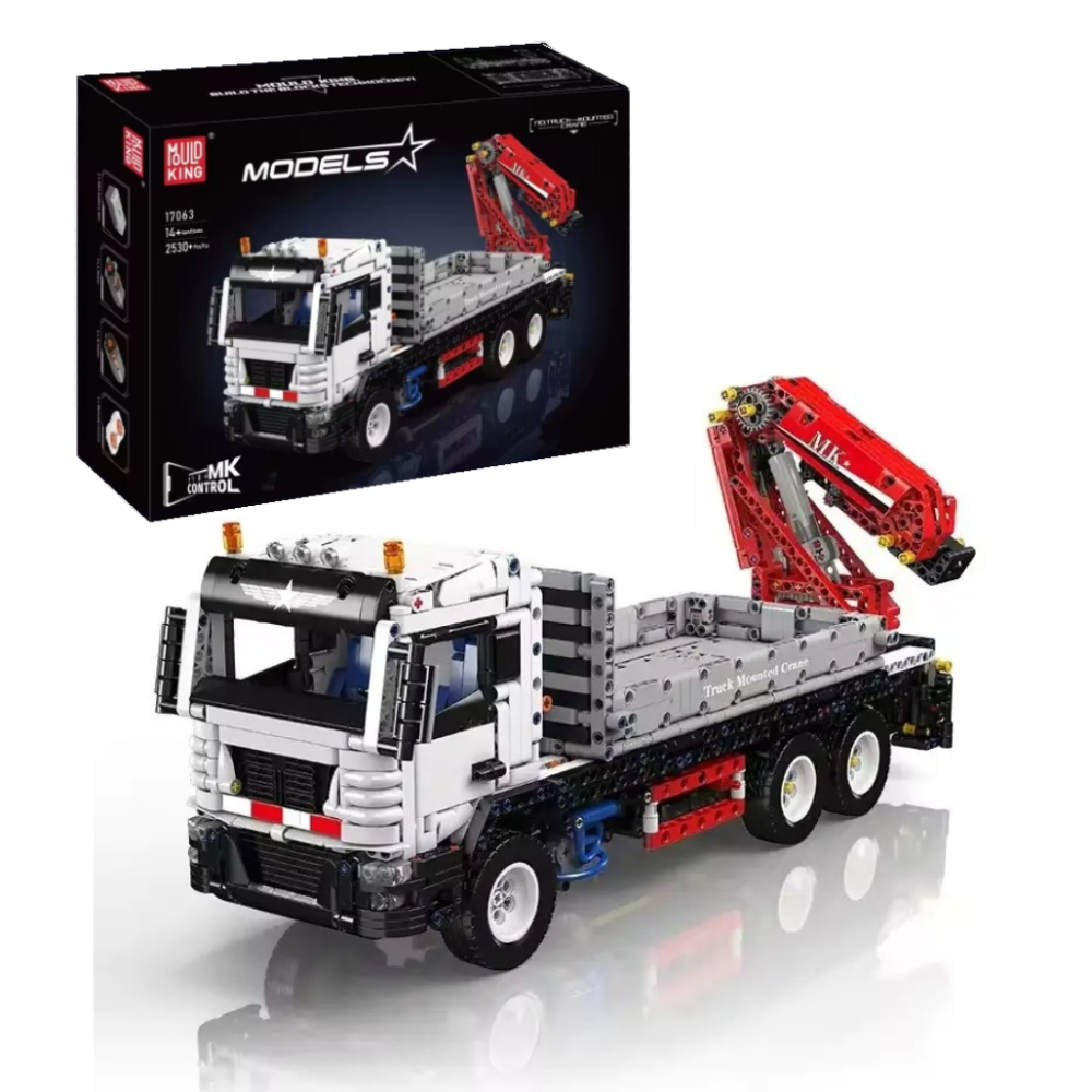 Конструктор детский. Грузовик с краном игровой на дистанционном управлении 2530 детали Каменец-Подольский - изображение 1