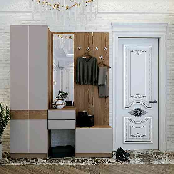 Підвісна тумба з дзеркалом Doros Сола Канноло/Кашемір 45х40х168.6 (DRS-011895) Львів