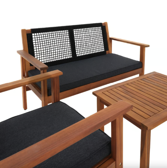 Комплект садових меблів Di Volio Marata чорний Київ - фото 6