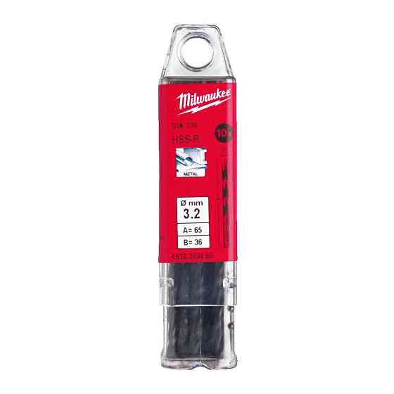 Свердло по металу HSS-R MILWAUKEE DIN338, діаметр 3,2 мм, (10шт) Одесса