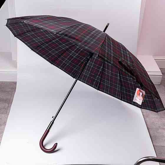 Полуавтоматический классический зонт-трость красный Киев