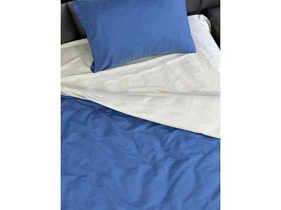 Комплект постільної білизни 2-х сп 175*210 12-0812 Alabaster Gleam/15-4707 Blue Haze (нав. 2шт 50*70) мікрофібра ТМ ARCLOUD Київ