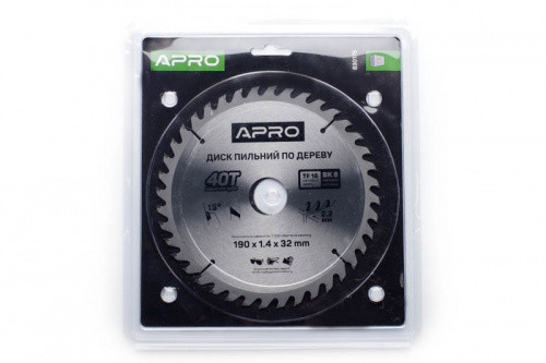 Диск пильный по дереву 190х32х40T APRO Ровно - изображение 1