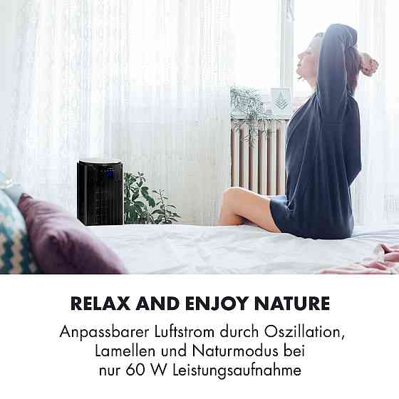 Skyscraper Horizon Air Cooler Fan Humidifier 60 W 486 m3/h 3.5L Tank Black (Німеччина, читати опис) Рівне