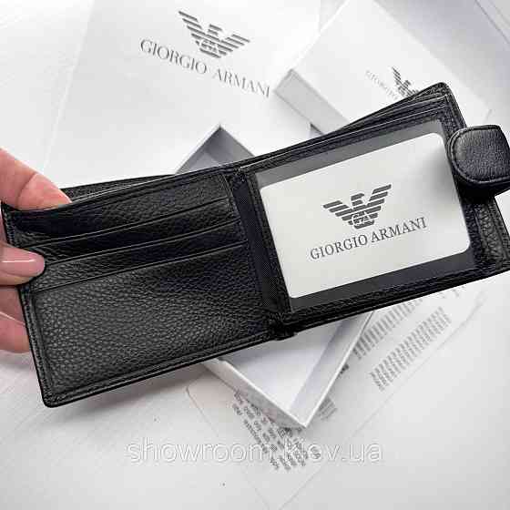Брендовий гаманець із натуральної шкіри на застібці GA (6605) Київ