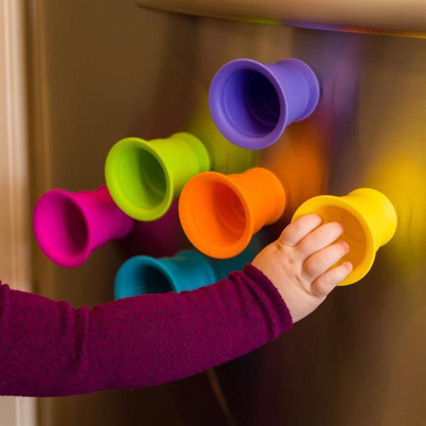 Тактильна Іграшка Fat Brain Toys Suction Kupz М'які чашки 6 шт. (F183ML) Харьков - изображение 8