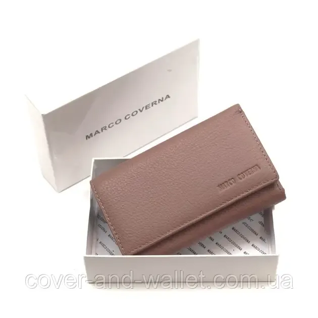 Светло-розовый женский кошелек среднего размера на магнитах Marco Coverna MC 1418 Киев - изображение 5