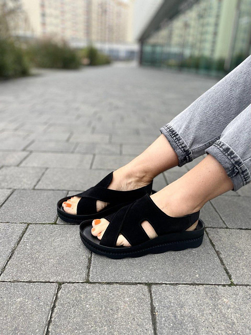 Abbi Босоніжки жіночі ABBI C110-06 чорні (літо, замша натуральна) (3829) 38р.39р. Коломыя - изображение 2