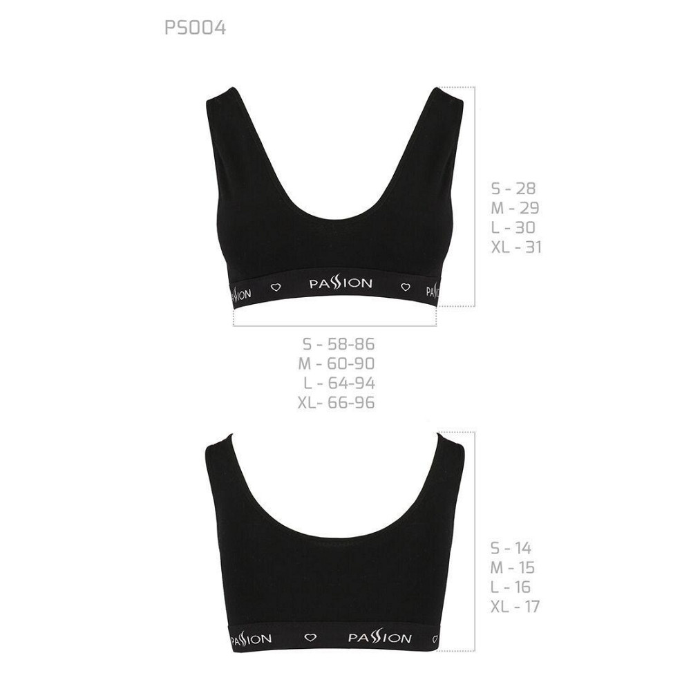 Спортивний топ з широкою гумкою Passion PS004 TOP L, black Sex Aura Київ - фото 6