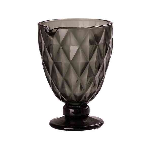 Граненый стеклянный кувшин для напитков 1 л серый Киев