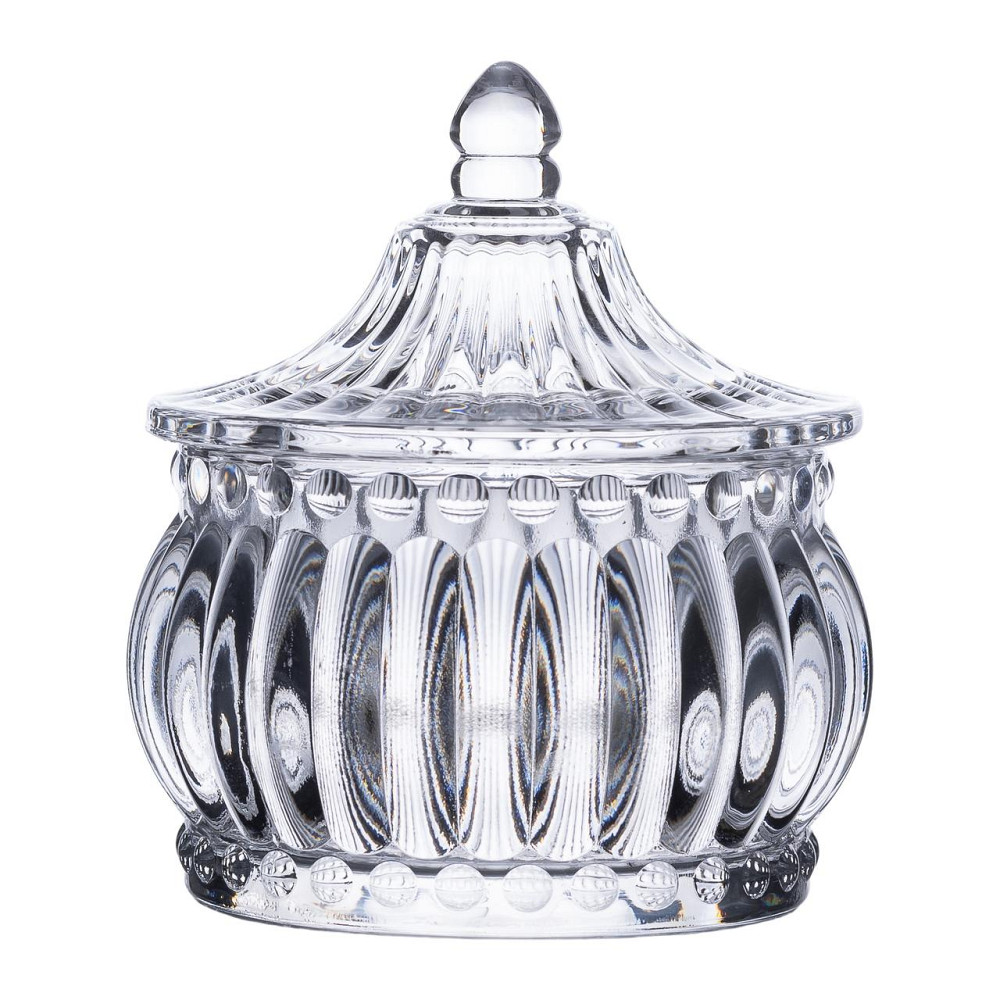 Yiwu Цукерниця скляна з кришкою Ø 8 см у східному стилі HP-YH-2 Київ - фото 1