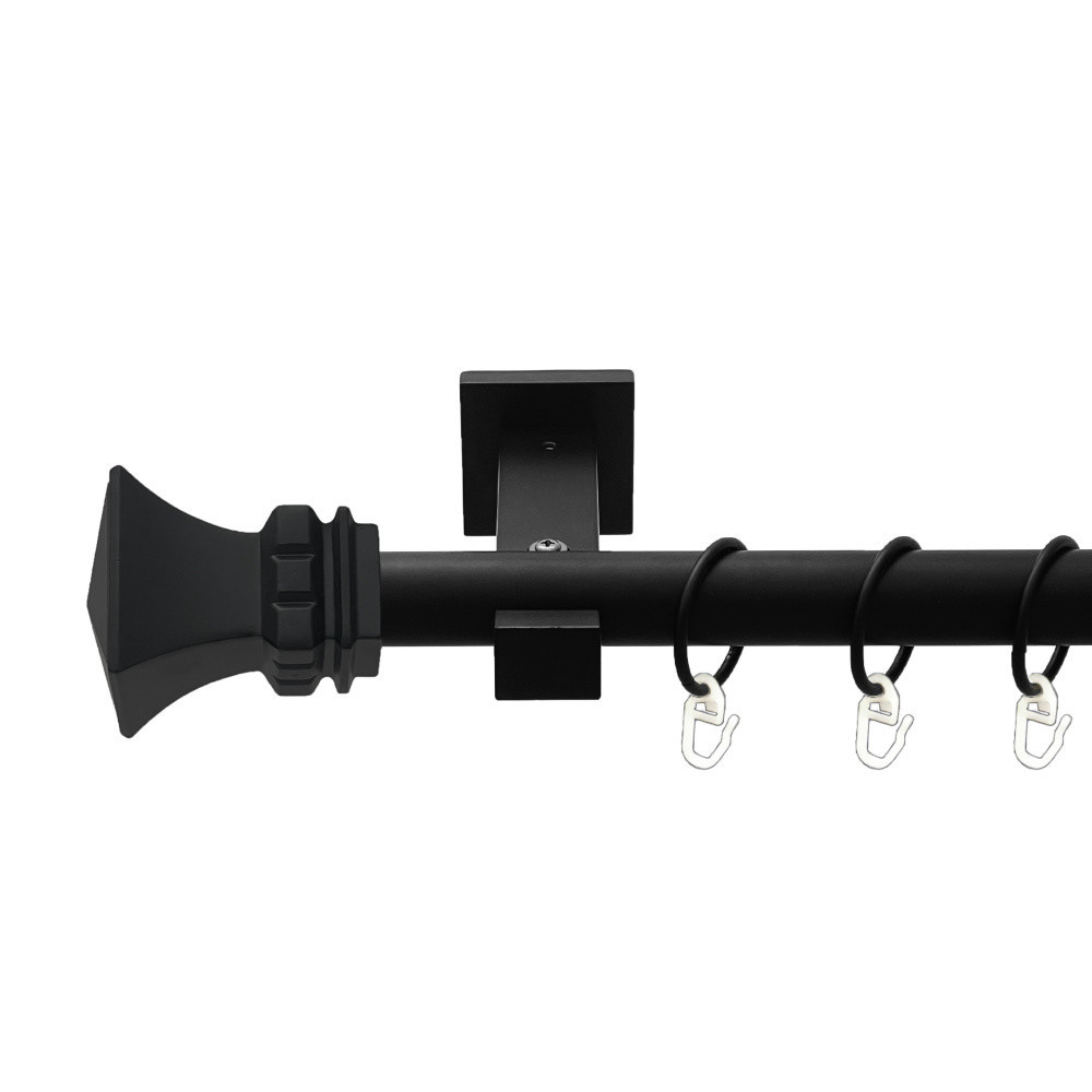 Карниз Orvit Емпорія металевий однорядний техно гладка труба кільце металеве Чорний Оксамит 25 мм 240 см (00-00025426) Львів - фото 1