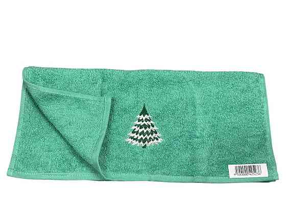 Рушник махровий новорічний з вишивкою 40×70, 100% бавовна Київ